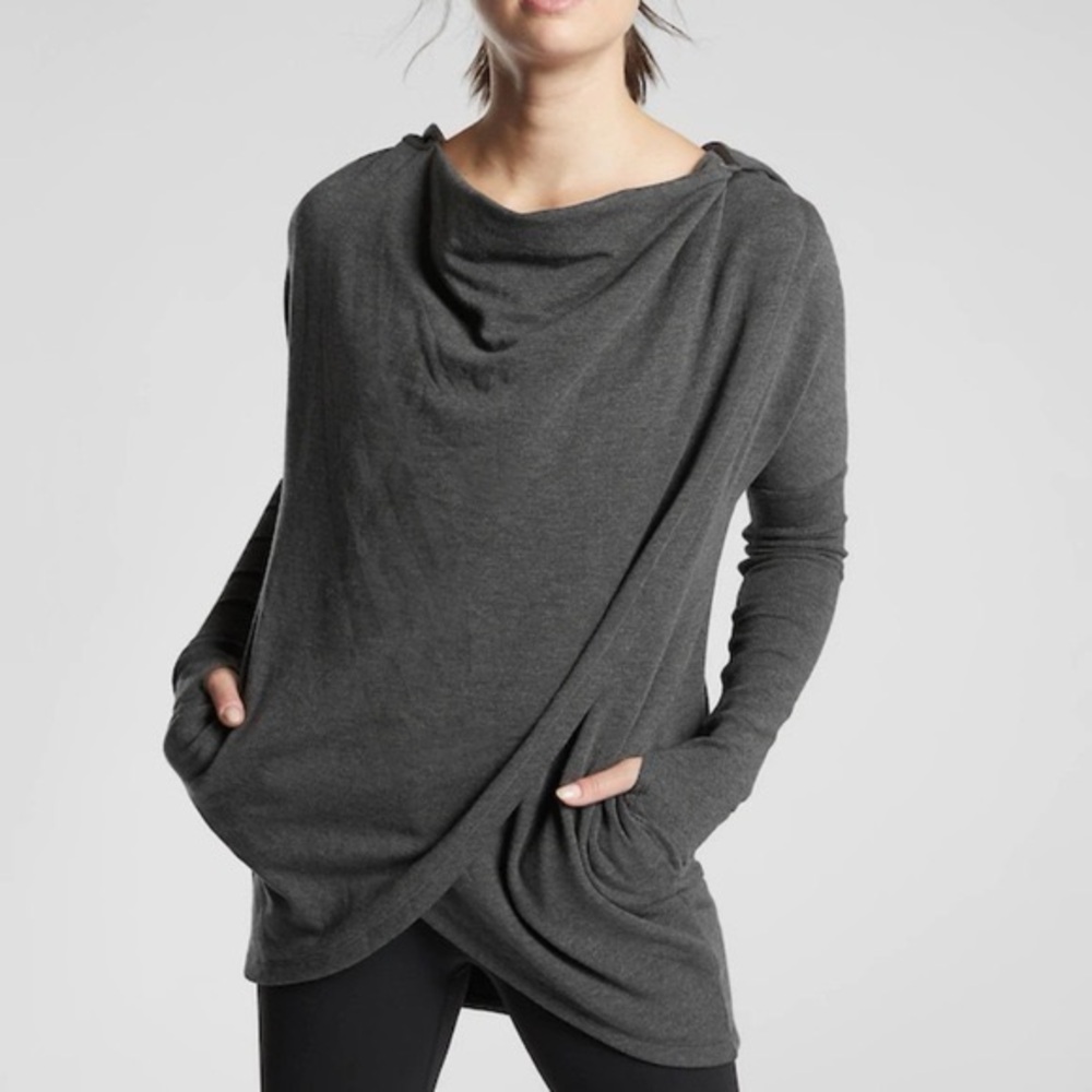 Womens size medium athleta purana wrap sweatshirt, #G263